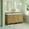 James Martin Vanities 60'' Double Vanity, Light Natural Oak w/ 3 CM Victorian Silver Quartz Top 424-V60D-LNO-3VSL - alternate 2
